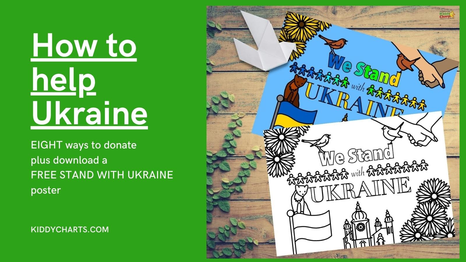 Free Stand with Ukraine Poster: How to help Ukraine