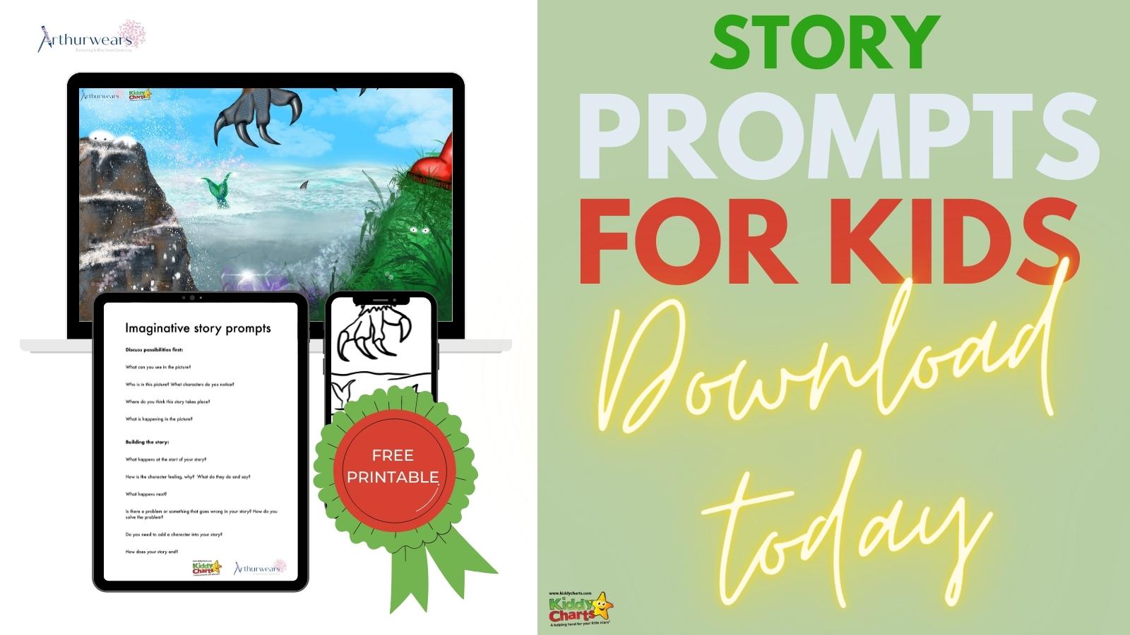 Creative and imaginative story prompts for kids #31daysofactivities