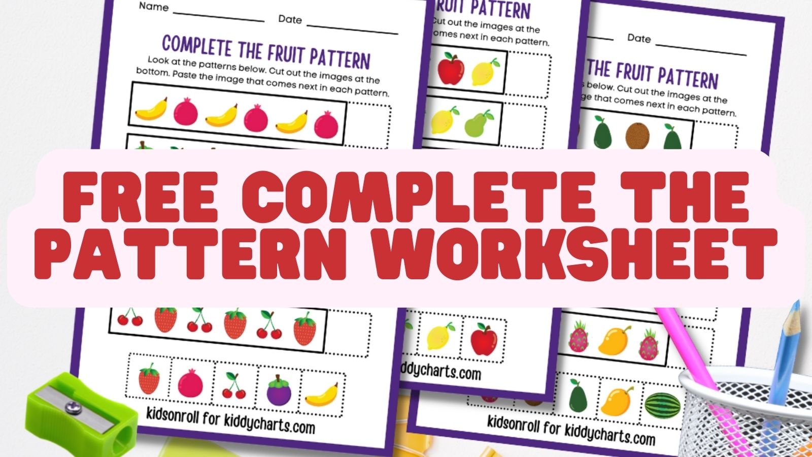 4 Fun Ways To Teach Patterns To Kids + Free Printable! #31daysofactivities