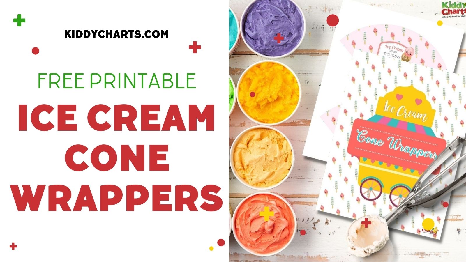 Ice cream cone holders / wrappers to print for free