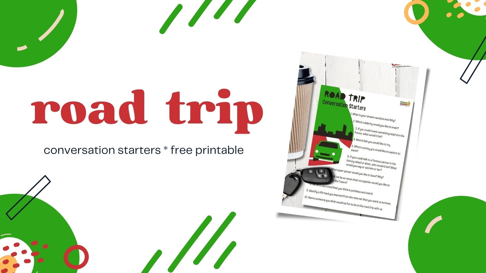 Road trip conversation starters to print and take on holiday