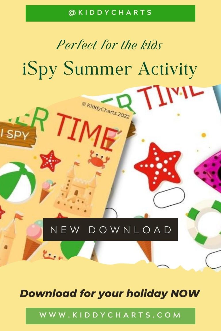 Free iSpy summer / beach activity or beach scavenger hunt for the kids