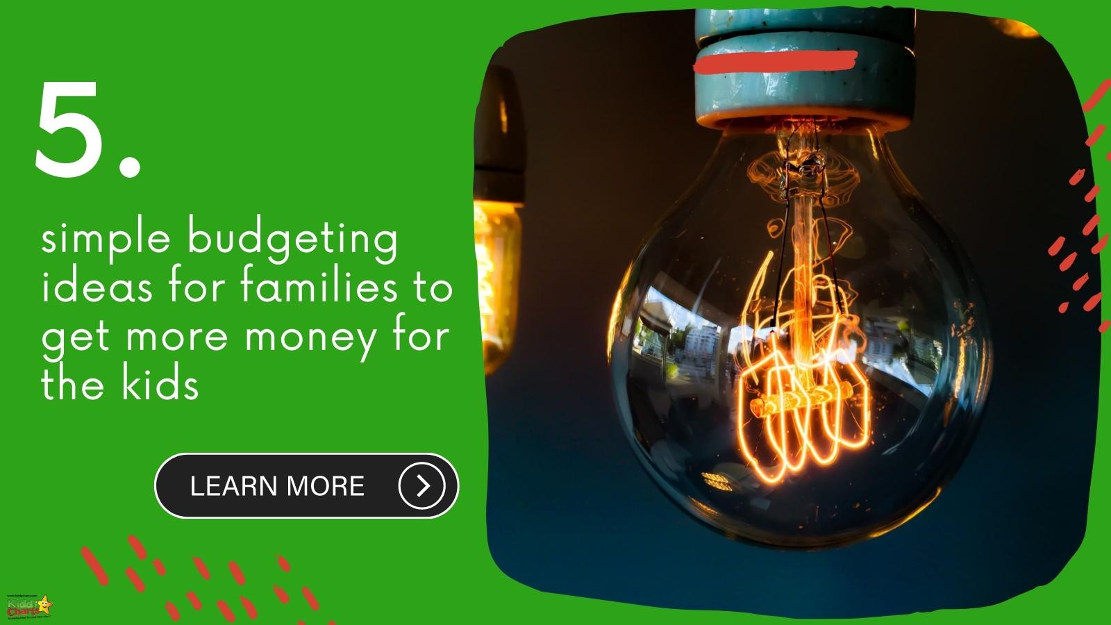 5 simple budgeting ideas for families so you have more money for your kids