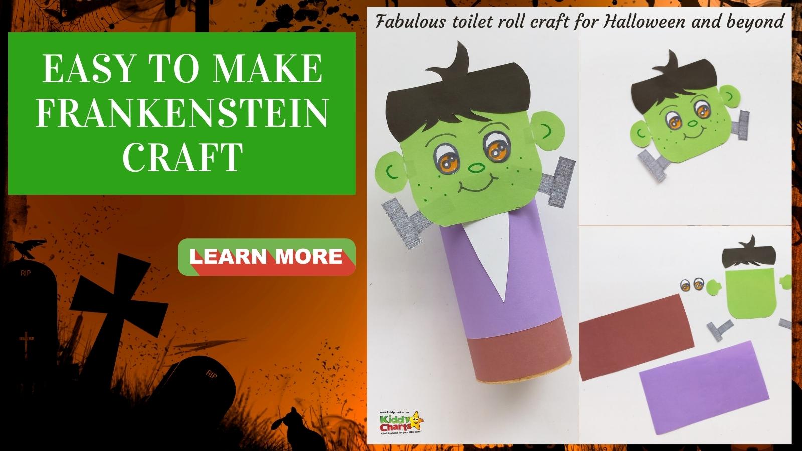 Frankenstein craft: Toilet paper craft idea