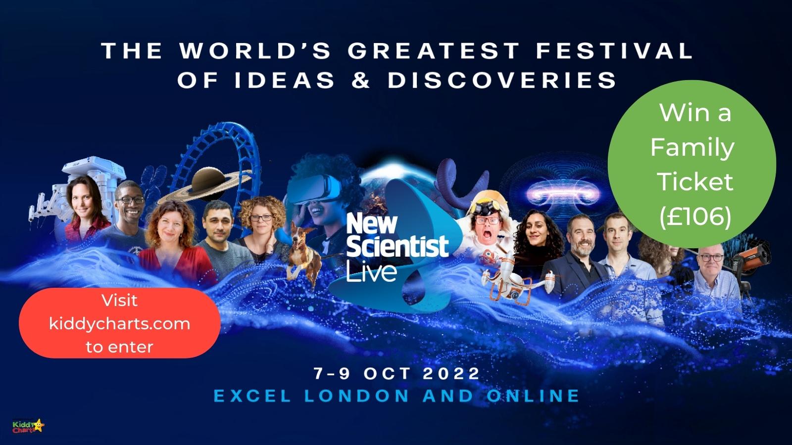 Win £106 family ticket to New Scientist Live!