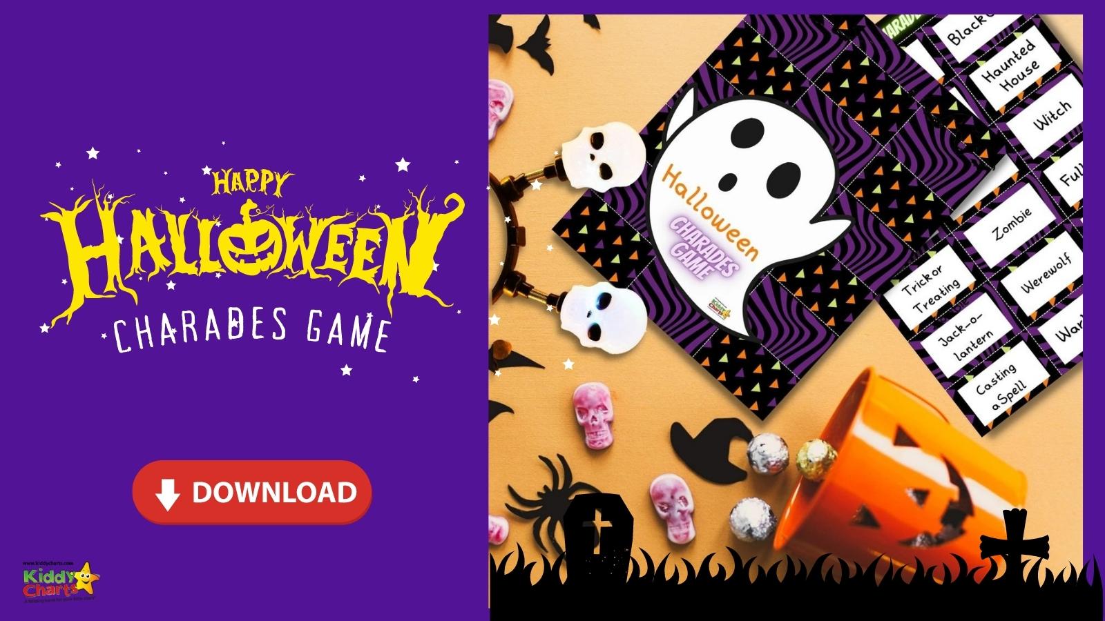 Halloween charades free printable game