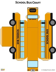 Printable school bus craft