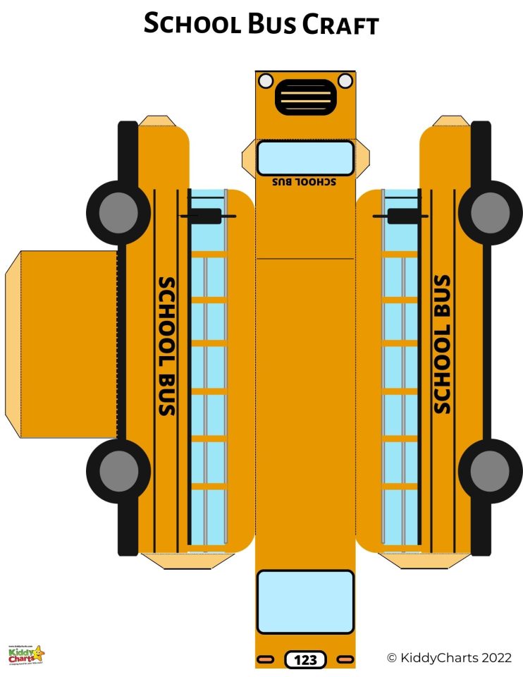 Printable school bus craft