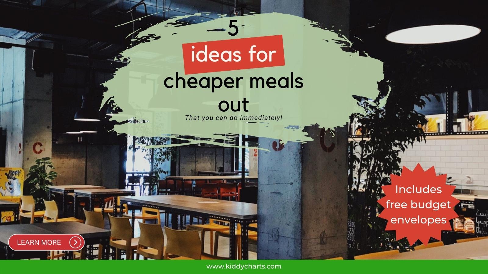 5 tips for making eating out cheaper: Including budget envelopes