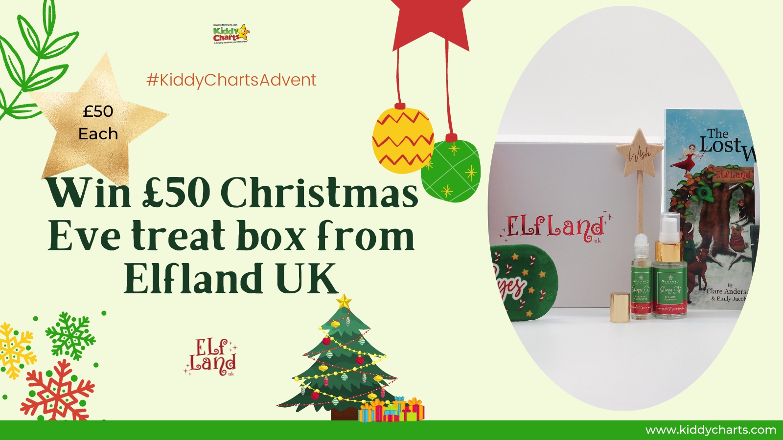 Win £50 Limited Edition Christmas Eve Treat Box from Elfland UK (2 available) #KiddyChartsAdvent