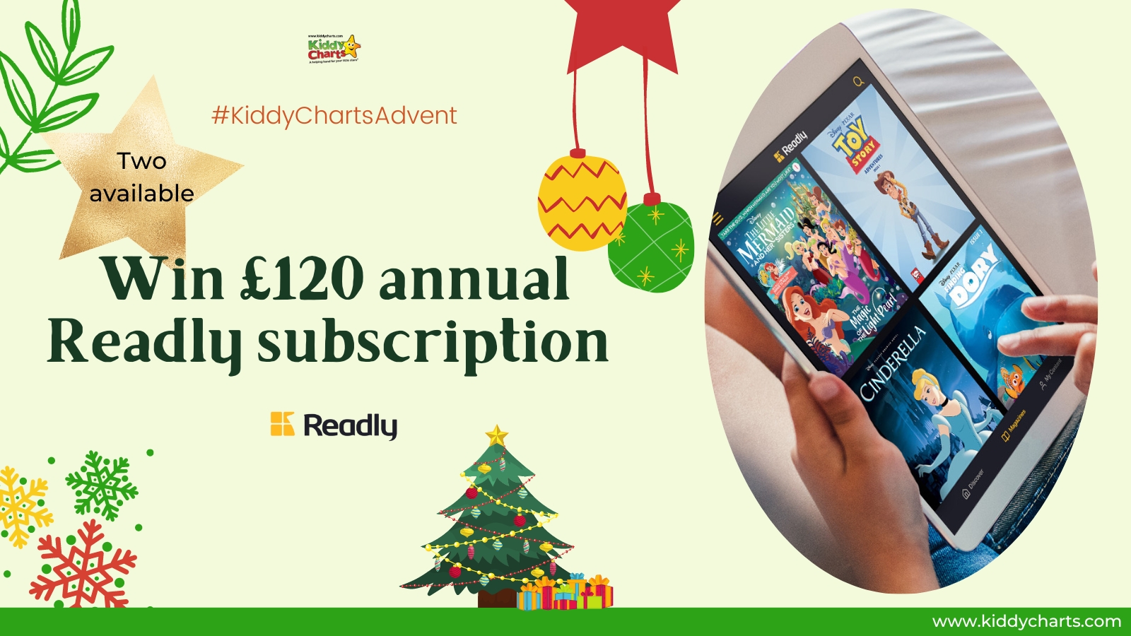 Win £119 annual Readly subscription and read the new collection of Disney magazines #KiddyChartsAdvent