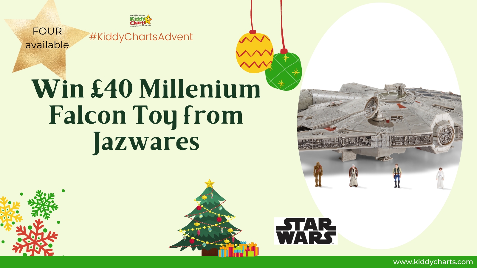 Win £40 Star Wars Millennium Falcon toy from Jazwares (4 available) #KiddyChartsAdvent