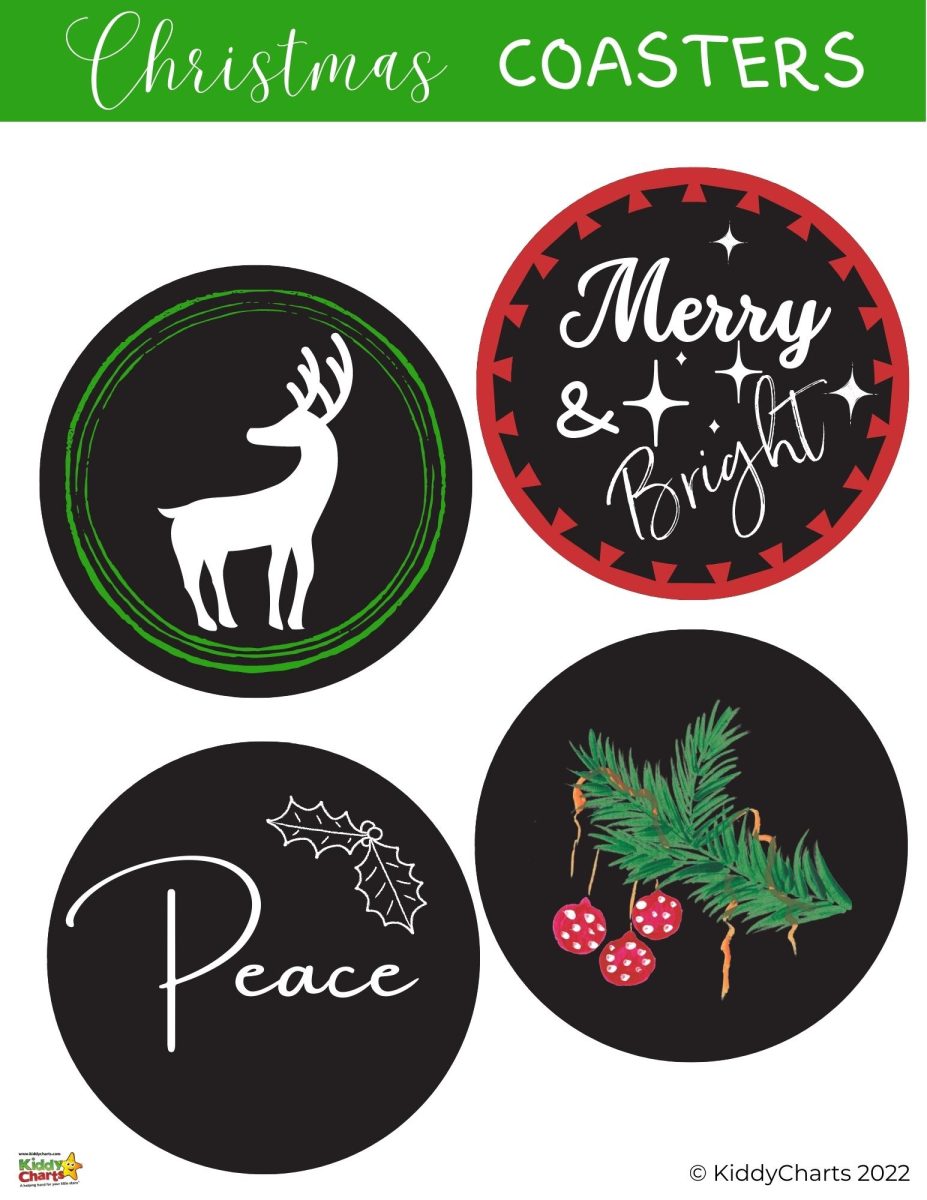 DIY Christmas coasters: Print your own