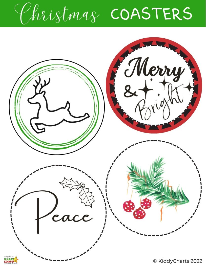 DIY Christmas coasters: Print your own