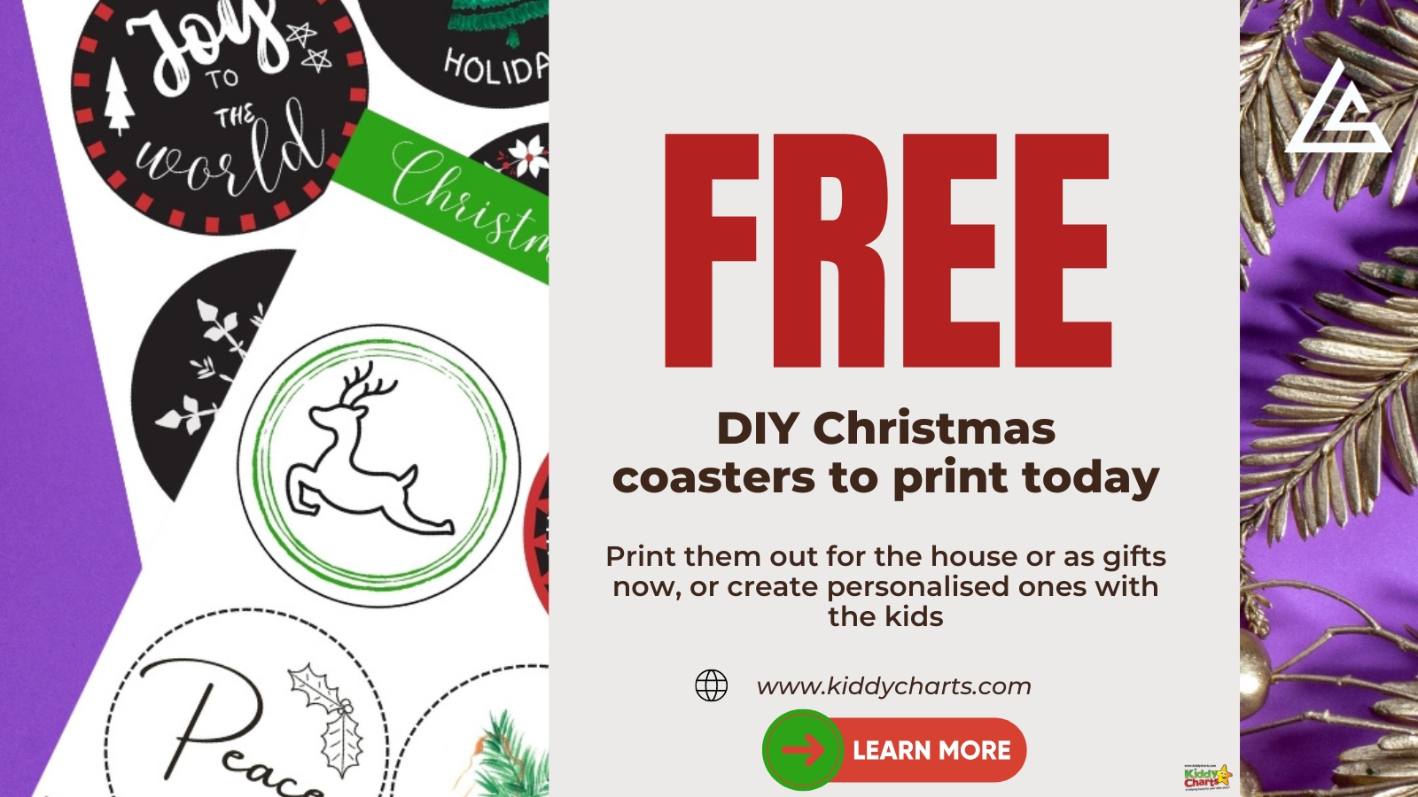 DIY Christmas coasters: Print your own