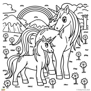 Mothers Day coloring pages: Cute mother and baby pictures to print