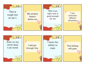 Coping with anxiety flashcards for children, teens and adults