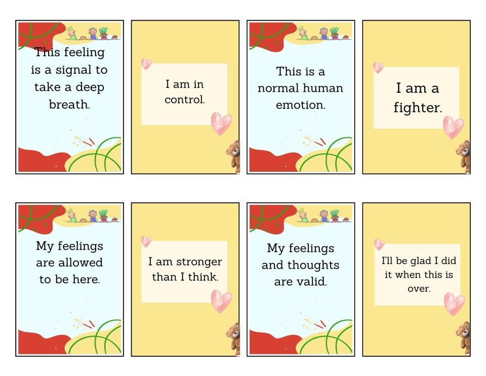 Coping With Anxiety Flashcards For Children, Teens And Adults