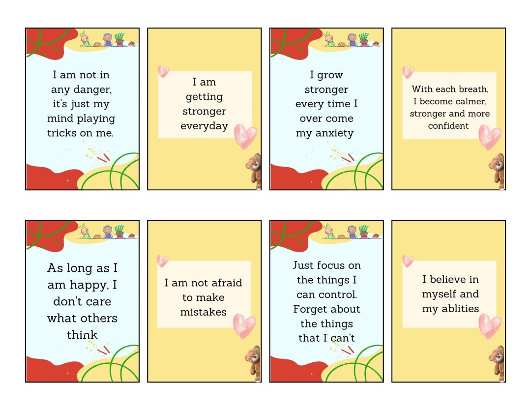 Coping with anxiety flashcards for children, teens and adults