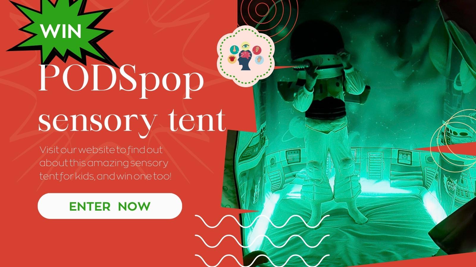 Win a £375 PODSpop tent sensory pod to help stimulate your child’s senses