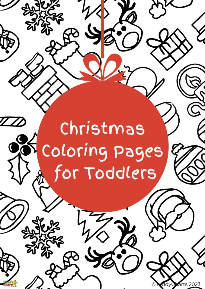 Easy free Christmas coloring pages for toddlers