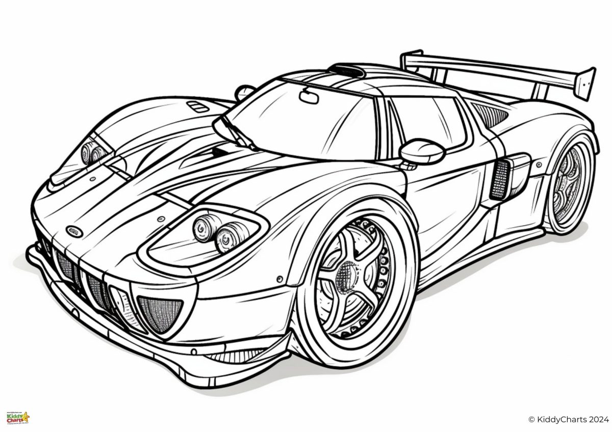 Printable car coloring pages eBook for kids and adults everywhere