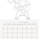 The image shows a coloring page featuring a stylized bull character with armor and a weapon, above a blank weekly calendar with space for notes.