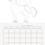 The image shows a coloring page featuring a unicorn at the top and a blank weekly planner with days labeled Sunday through Saturday below.